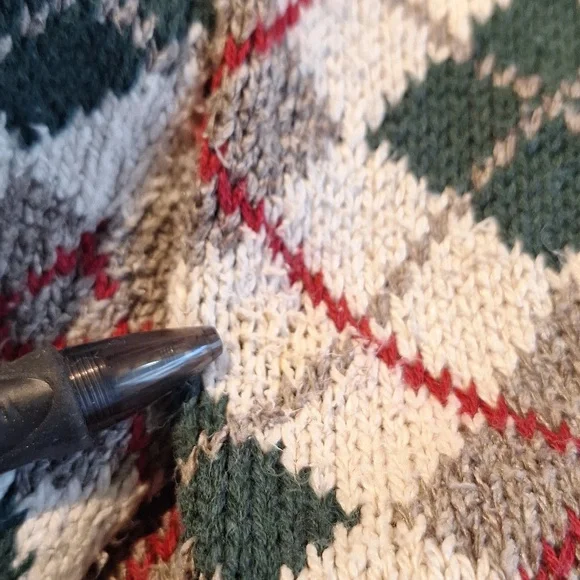 Vintage Polo By Ralph Lauren Argyle V-Neck Sweater - Silk Blend Size XL